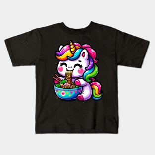 Space Unicorn Ramen Kids T-Shirt